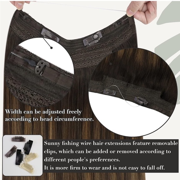 Real Human Hair Extensions Brown Ombre 12inch 80g - Picture 3 of 8